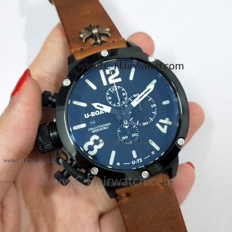 Copy U-Boat Classico U-72 Limited Edition Watch Black Case